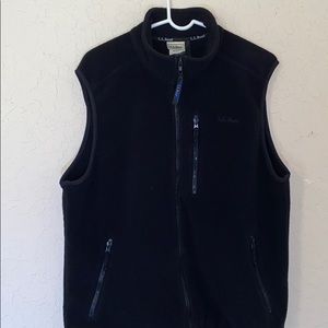 L.L. Bean Black Fleece Vest